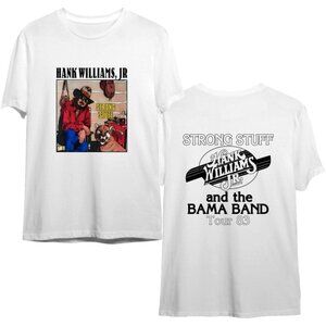 1983 Hank Williams Jr And The Bama Band Strong Stuff Tour Shirt 2 Sided Vintage